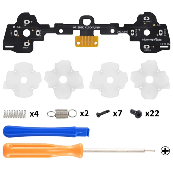 eXtremeRate Face Buttons Clicky Kit for PS5 Edge Controller, Custom Tactile Dpad Action Buttons for PS5 Edge Controller - Image 2
