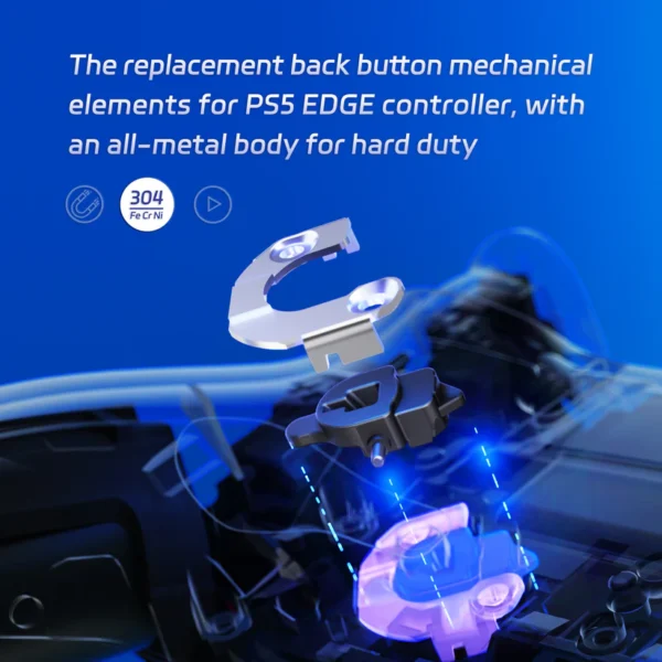 eXtremeRate Replacement Magnetic Module Kit for PS5 Edge Controller Back Paddles - Image 4